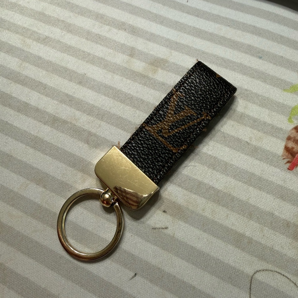 Upcycled LV mini key fob loop